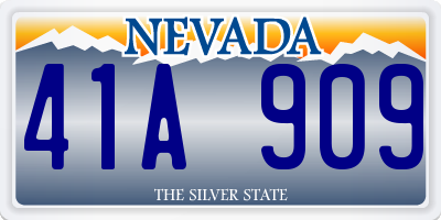 NV license plate 41A909