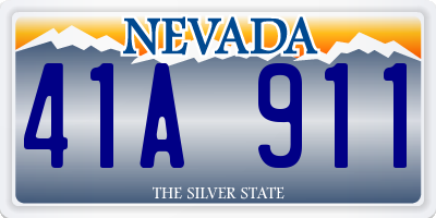 NV license plate 41A911