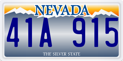 NV license plate 41A915