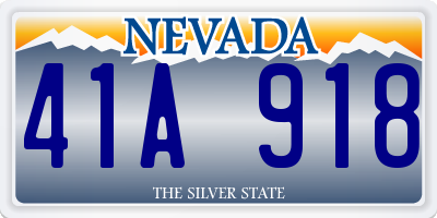 NV license plate 41A918
