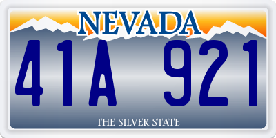 NV license plate 41A921