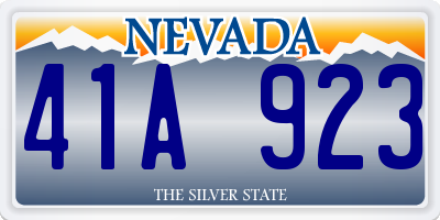 NV license plate 41A923