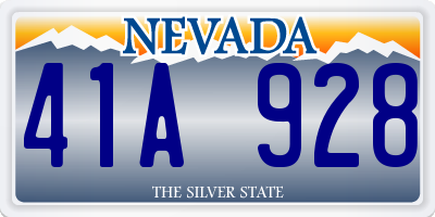 NV license plate 41A928