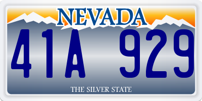 NV license plate 41A929