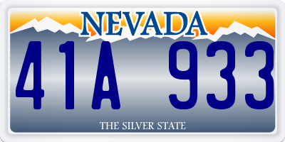 NV license plate 41A933