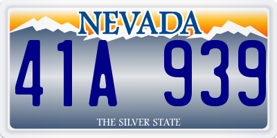 NV license plate 41A939
