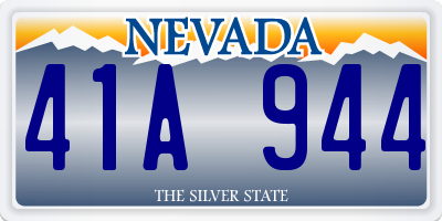 NV license plate 41A944