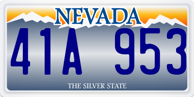 NV license plate 41A953