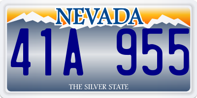 NV license plate 41A955
