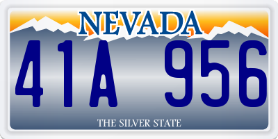 NV license plate 41A956