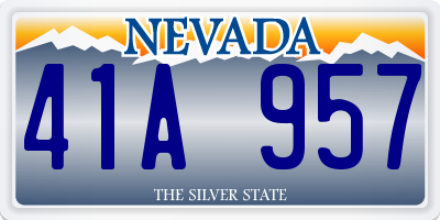 NV license plate 41A957