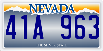 NV license plate 41A963