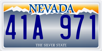 NV license plate 41A971