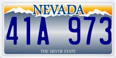NV license plate 41A973