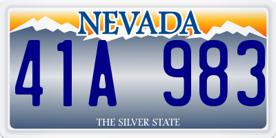 NV license plate 41A983