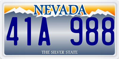 NV license plate 41A988