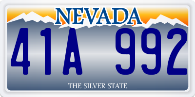 NV license plate 41A992