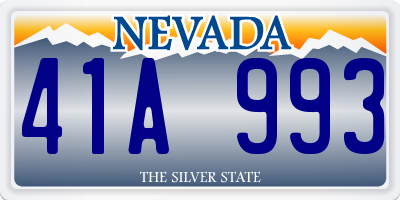 NV license plate 41A993