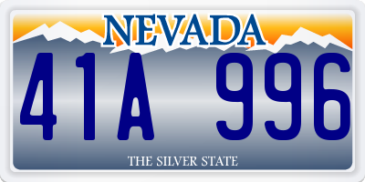 NV license plate 41A996