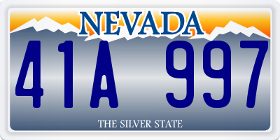 NV license plate 41A997