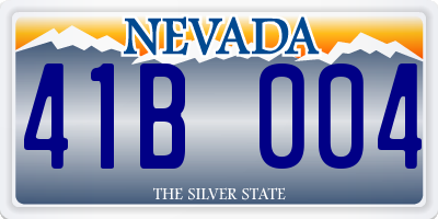 NV license plate 41B004