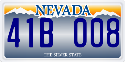 NV license plate 41B008