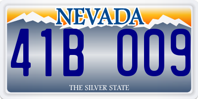 NV license plate 41B009