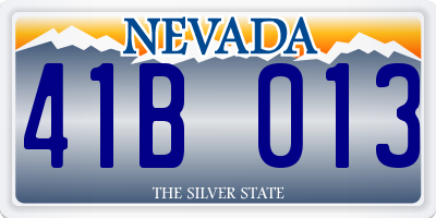 NV license plate 41B013