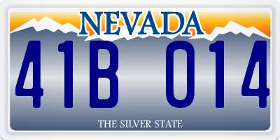 NV license plate 41B014