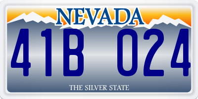 NV license plate 41B024