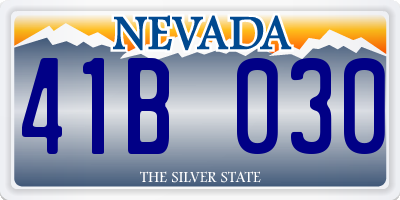NV license plate 41B030