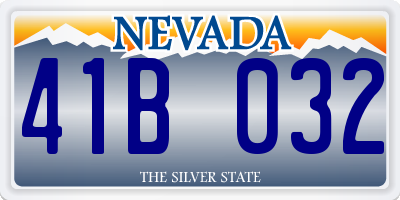 NV license plate 41B032