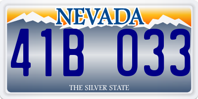 NV license plate 41B033