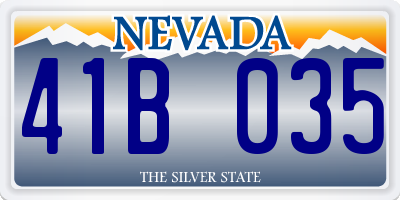 NV license plate 41B035