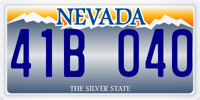 NV license plate 41B040