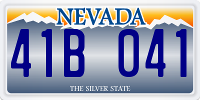 NV license plate 41B041