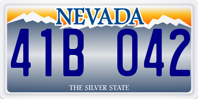 NV license plate 41B042