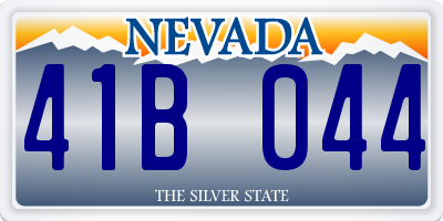 NV license plate 41B044