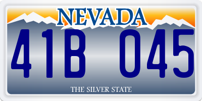 NV license plate 41B045