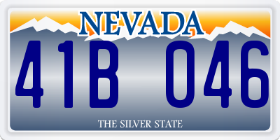 NV license plate 41B046