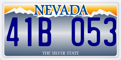 NV license plate 41B053