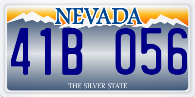 NV license plate 41B056