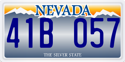 NV license plate 41B057