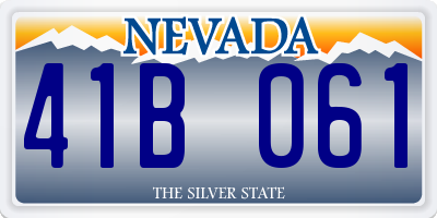 NV license plate 41B061