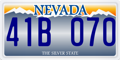 NV license plate 41B070