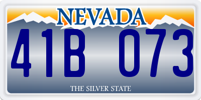 NV license plate 41B073