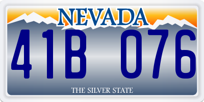 NV license plate 41B076