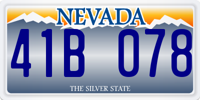 NV license plate 41B078