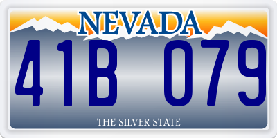 NV license plate 41B079