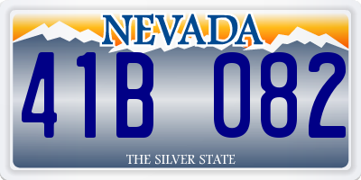 NV license plate 41B082